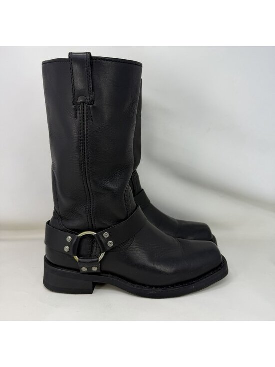 Harley Davidson Hustin Leather Harness Boots Black
